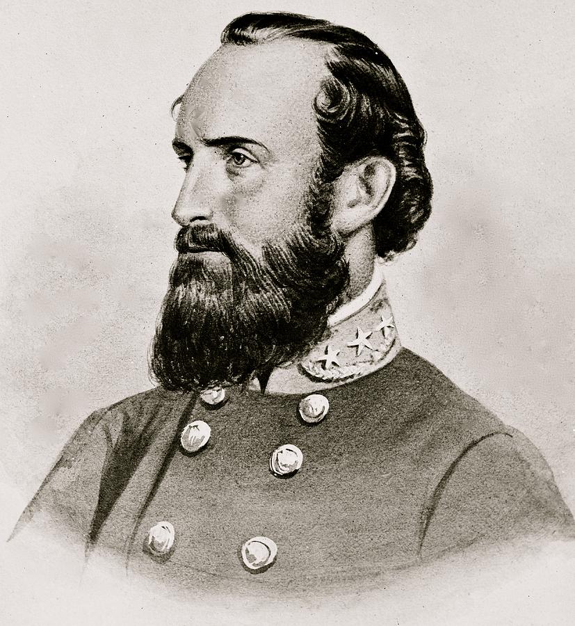 Stonewall Jackson Confederate General Portrait Photograph by Anonymous