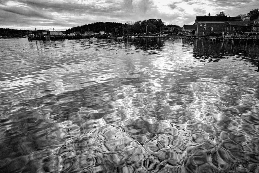 Stonington Harbor - Maine - Black and White Photograph by Stuart Litoff