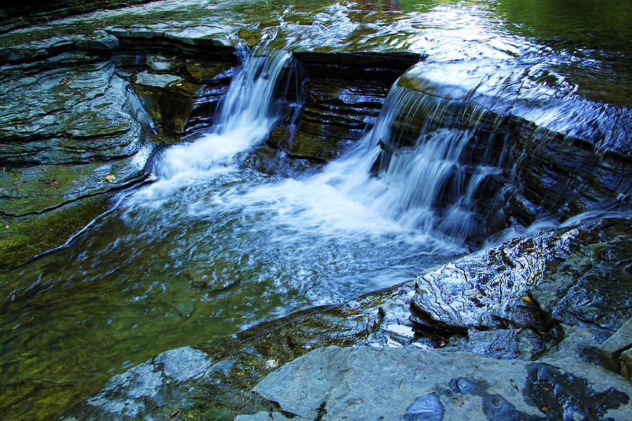 Stony Brook State Park Photograph - Stony Brook Falls by Gerald Salamone
