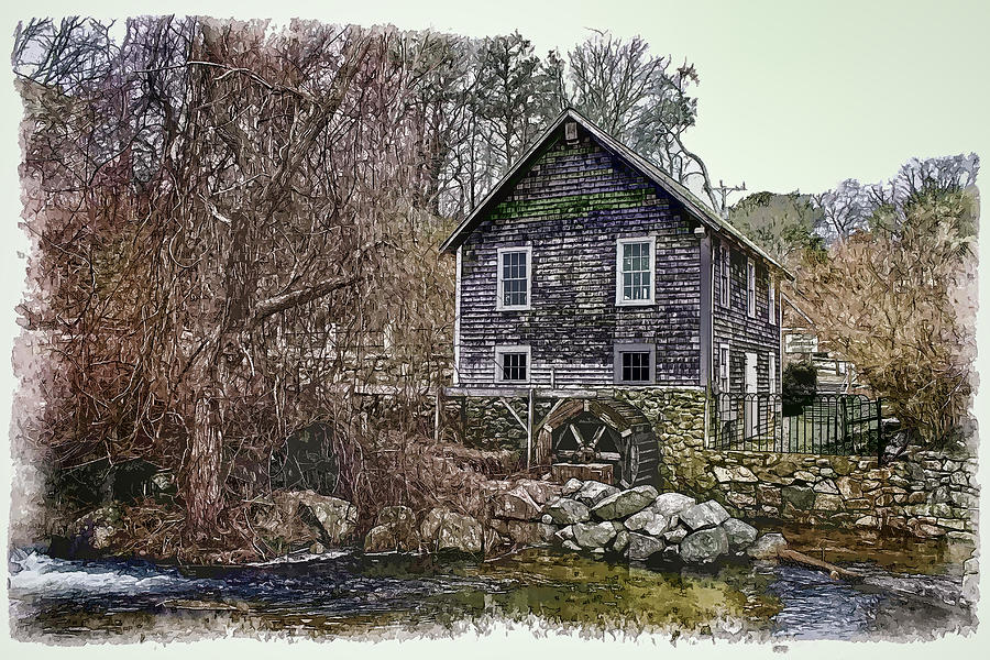 Stony Brook Gristmill Photo Art Photograph by Constantine Gregory