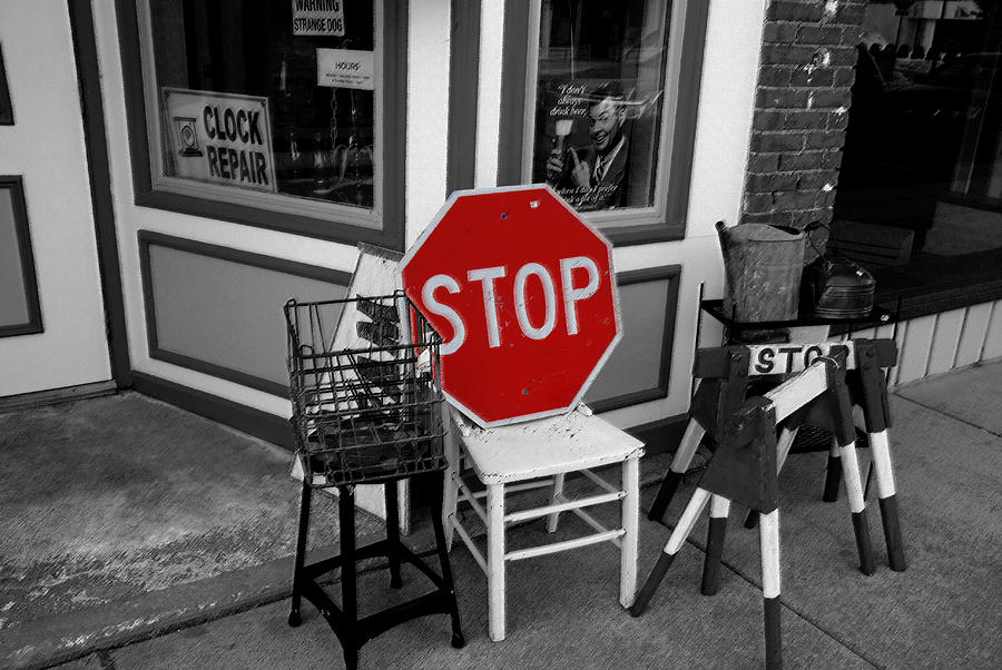 STOP and SHOP Photograph by Janice Adomeit