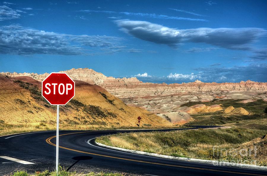 Stop At The Badlands Photograph by Mel Steinhauer