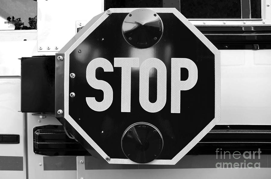 Stop BW Photograph by Andee Design