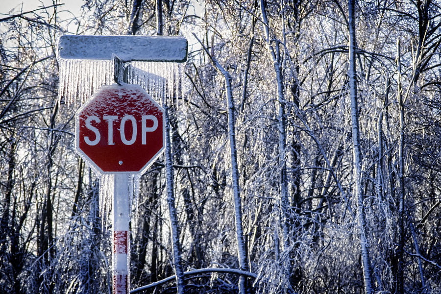 Winter Photograph - Stop Ice by Kelley King