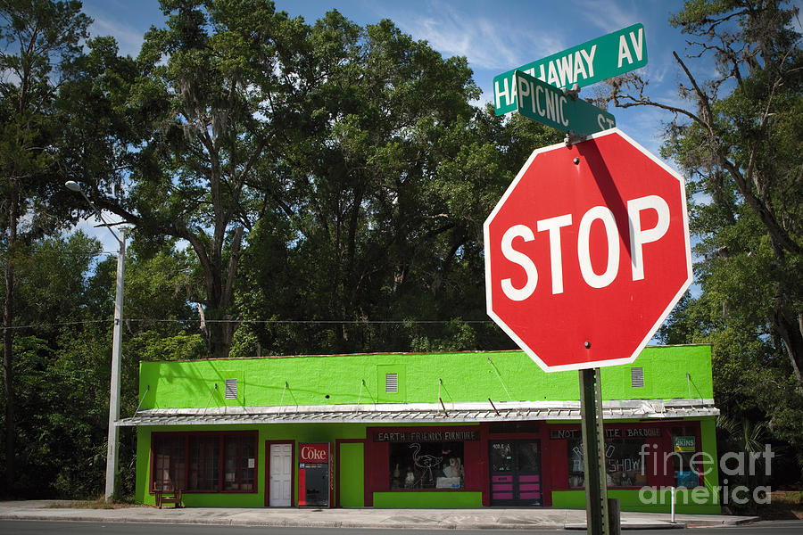 Stop on Picnic Street Photograph by Deborah Gray Mitchell