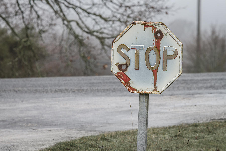 Stop sign Photograph by Brais Seara