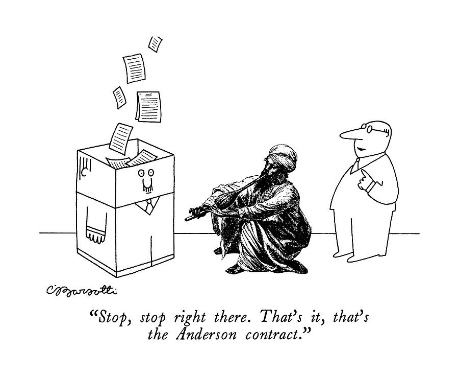 Stop, Stop Right There.  Thats It, Thats Drawing by Charles Barsotti
