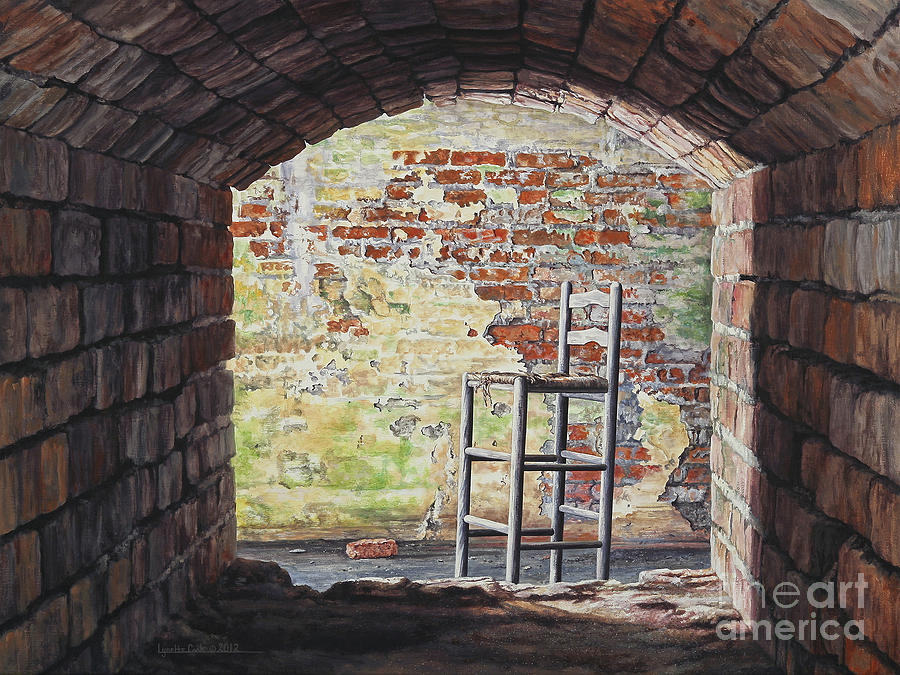 Brick Painting - Stopped in Time by Lynette Cook