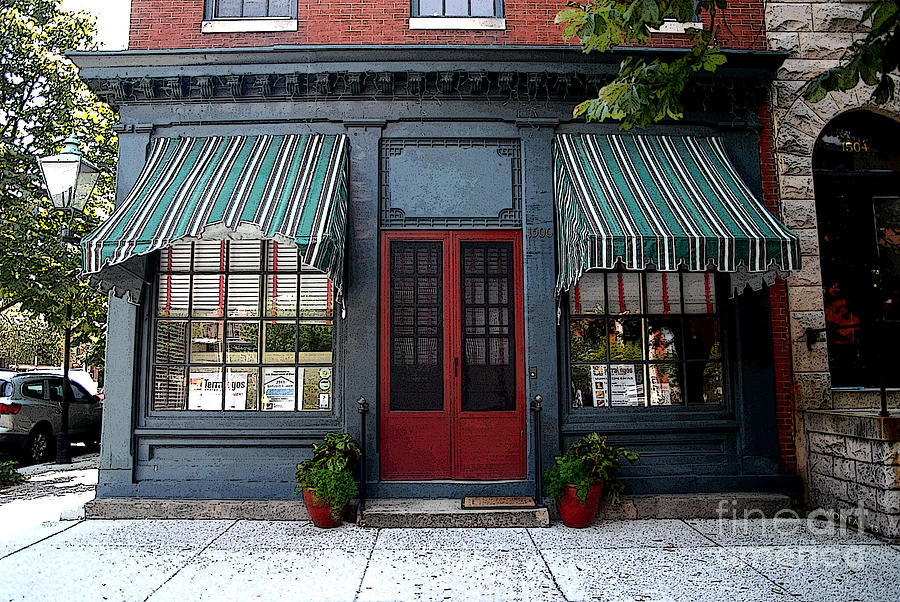 Architecture Photograph - Store Front With Awning by Walter Neal