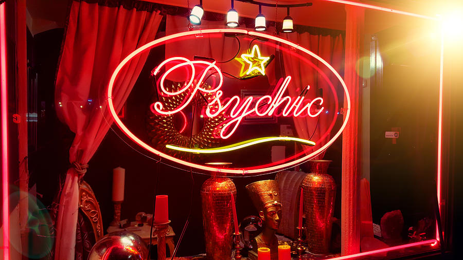 Store window of a psychic parlor in the East Village, Manhattan, New York City Photograph by Busà Photography