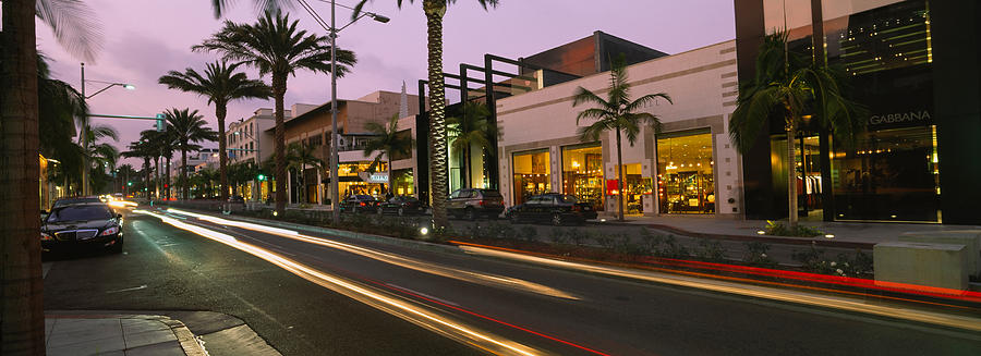 Beverly Hills Photograph - Stores On The Roadside, Rodeo Drive by Panoramic Images