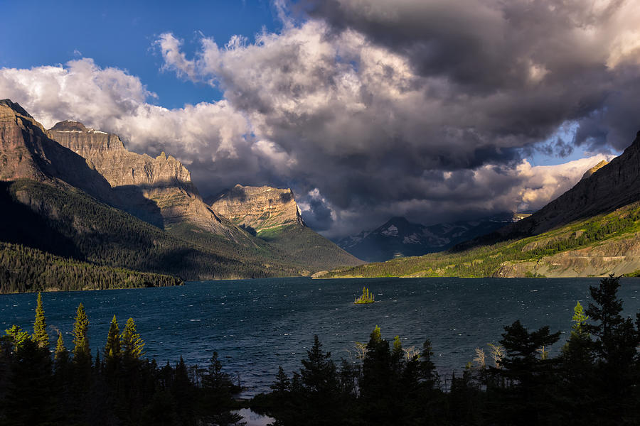 Storm Above St. Mary Lake Photograph by Kathleen Bishop