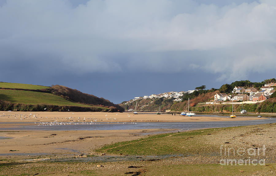 Storm Approaches the Gannel Estuary Newquay Cornwall Photograph by Nicholas Burningham