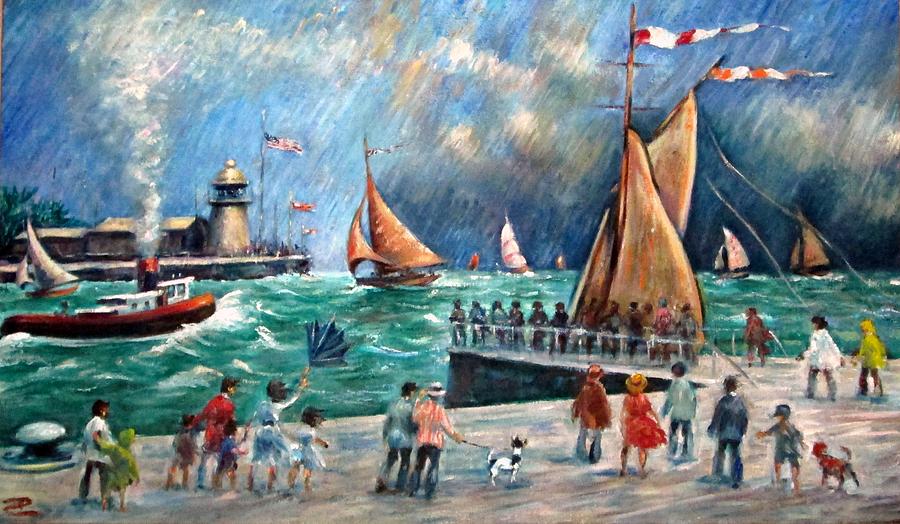 Storm Aproaching  Port Painting by Philip Corley