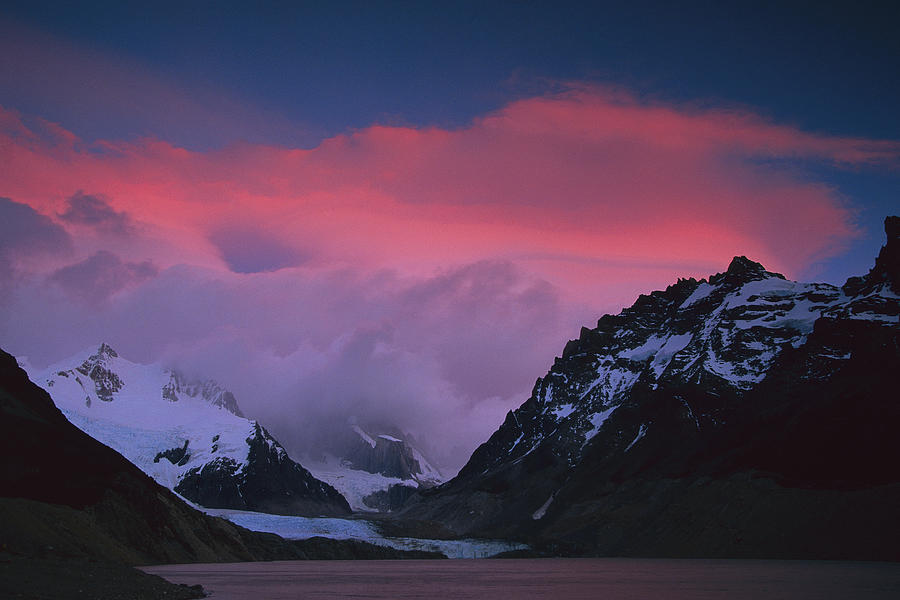 Storm At Dawn On Cerro Torre Patagonia Photograph by Colin Monteath