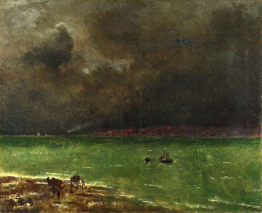 Nature Painting - Storm at Honfleur by Alfred Stevens