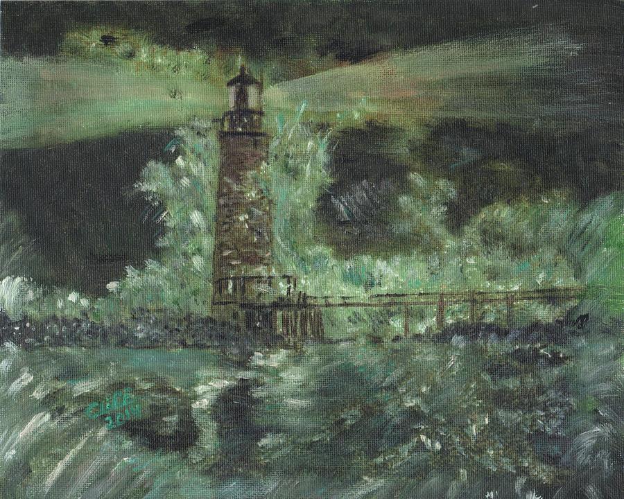 Storm at The Graves Light Painting by Cliff Wilson