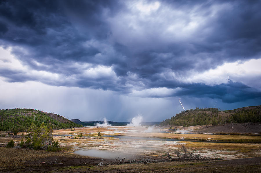 Storm At Yellowstone Photograph by Poliana DeVane | Fine Art America