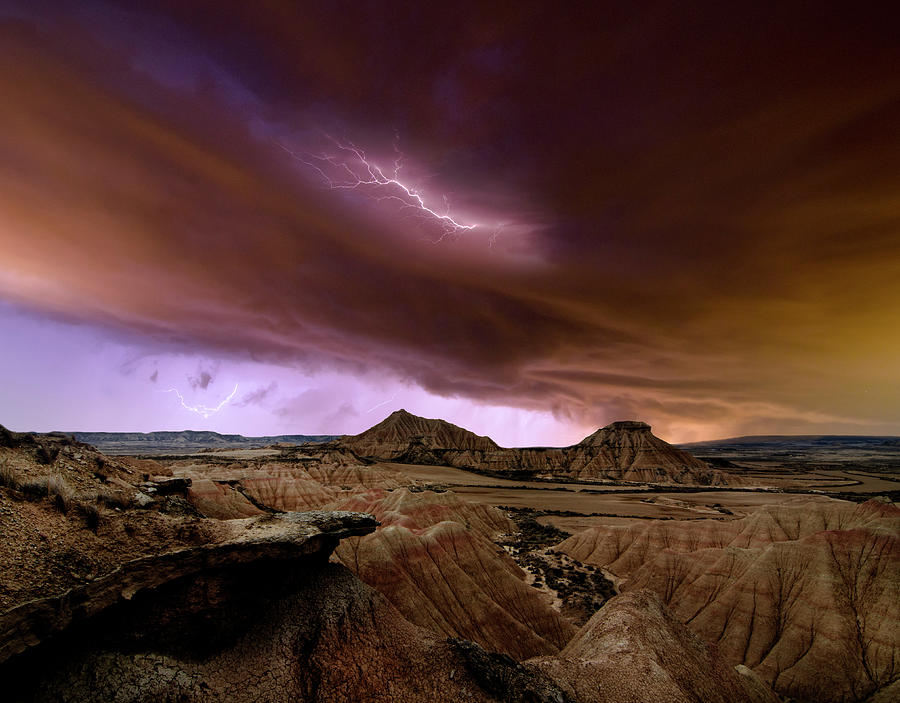 Storm-bardenas Photograph by Inigo Cia