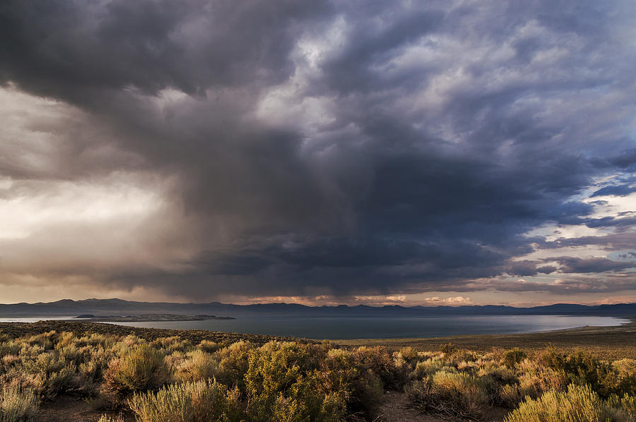 Storm Cell over Mono Lake Photograph by Cat Connor