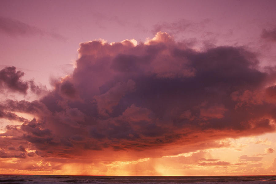 Storm Cloud Sunset Photograph by Brenda Tharp