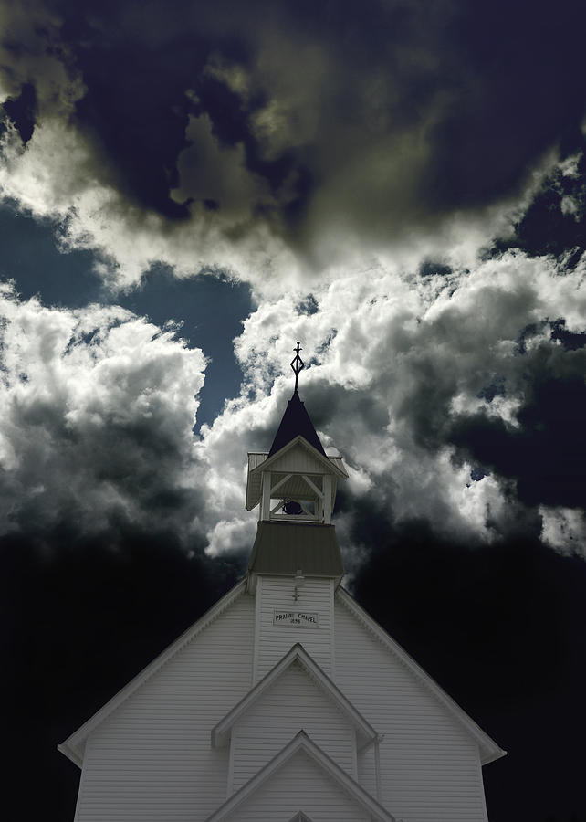 Storm Clouds at Prairie Chapel  Photograph by Ann Powell