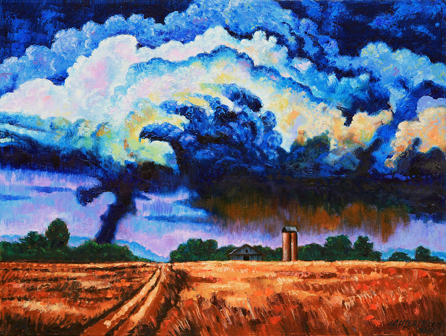 Storm Painting - Storm Clouds for Beth by John Lautermilch
