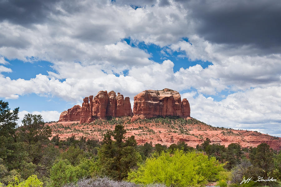 Storm Clouds Over Cathedral Rocks Photograph by Jeff Goulden