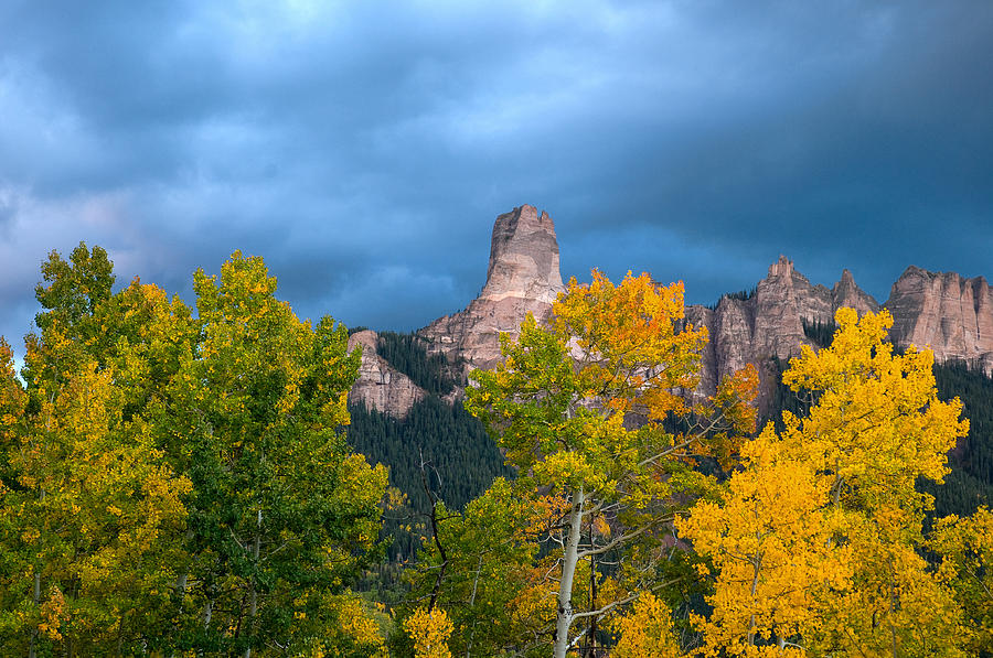 Storm Clouds over Chimney Rock Photograph by Steve Stuller