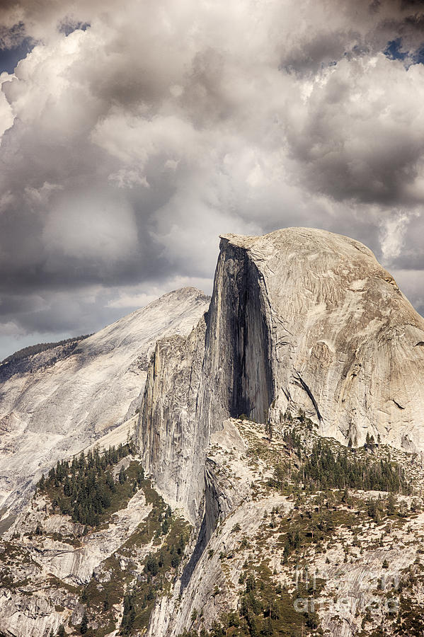 Storm Clouds over Half Dome Photograph by David Doucot