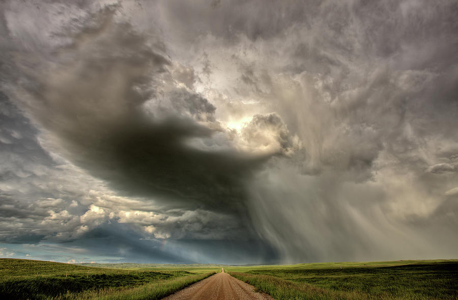 Storm Clouds Prairie Sky Saskatchewan Digital Art by Mark Duffy