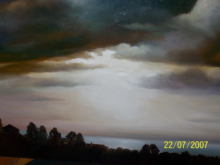 Skyline Painting - Storm Clouds by Robert K White