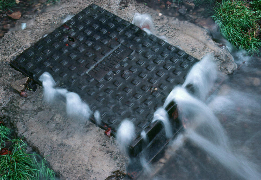 Storm Drain Overflowing Photograph by Adam Hart-davis/science Photo Library