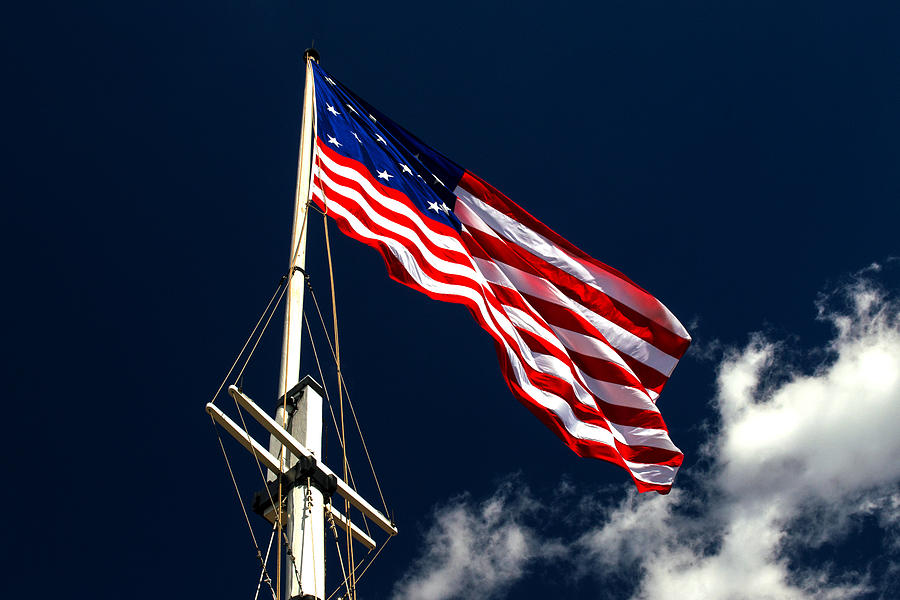 Storm Flag at Fort McHenry Photograph by Bill Swartwout