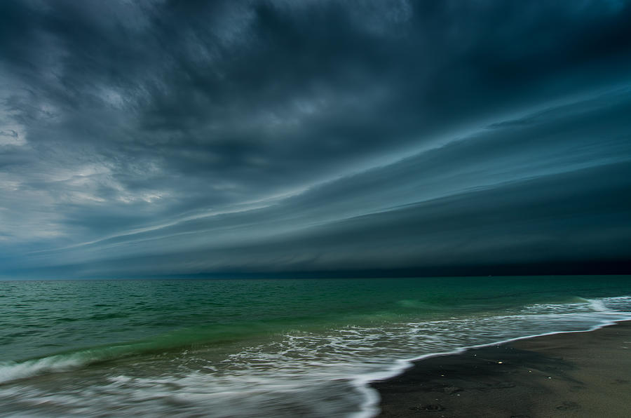Beach Photograph - Storm Front Rolling In by Russ Burch