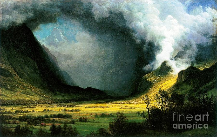 Storm in the mountains Painting by Thea Recuerdo