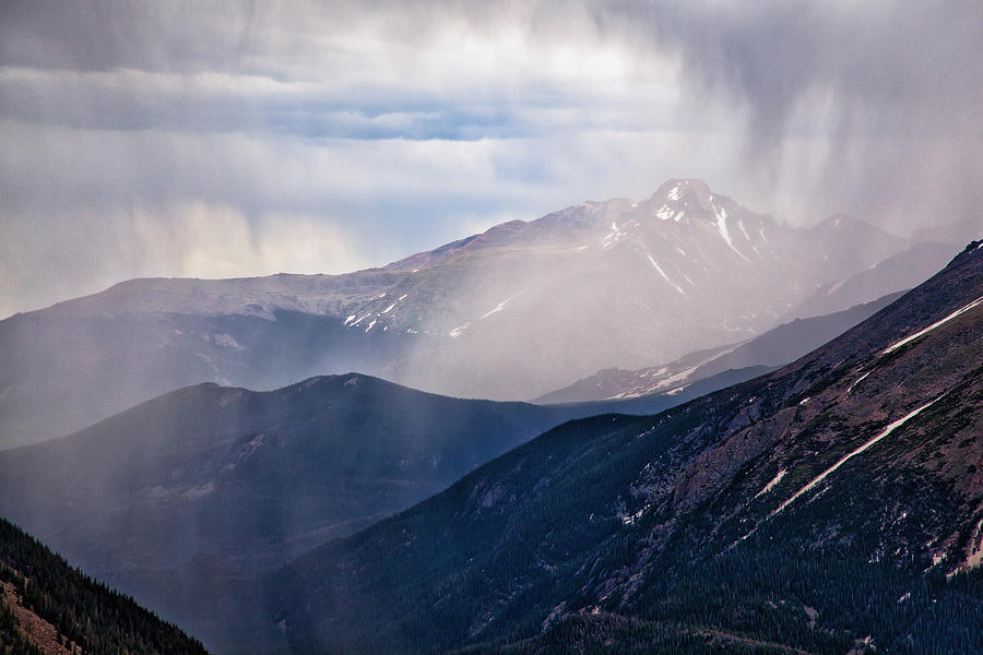 Storm Near Longs Peak Photograph by Adam Pender