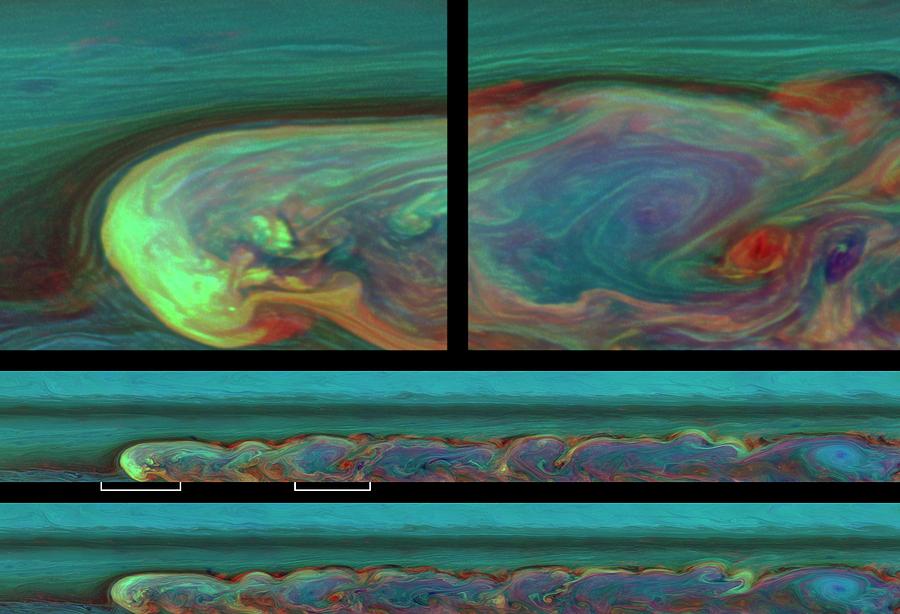 Storm On Saturn Photograph by Nasa/jpl-caltech/space Science Institute/science Photo Library