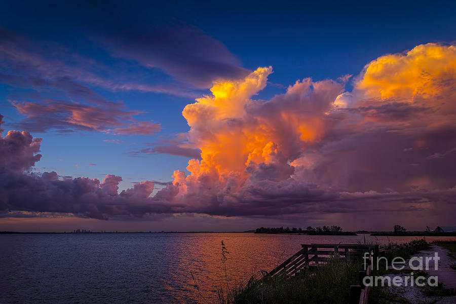 Tampa Skyline Photograph - Storm on Tampa by Marvin Spates