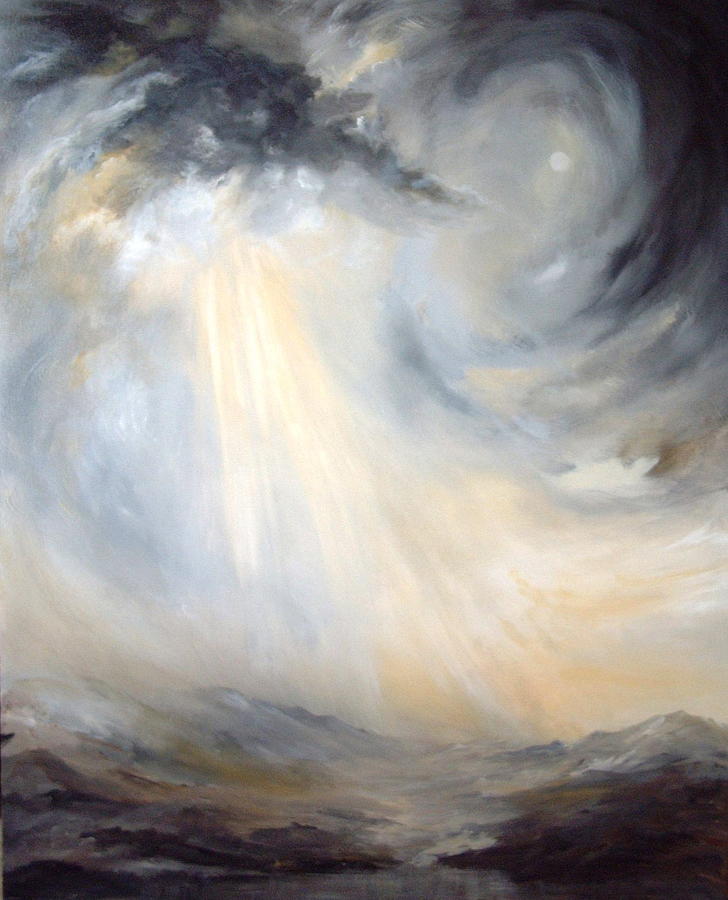 Landscape Painting - Storm on Yorkshire Moors by Jean Walker