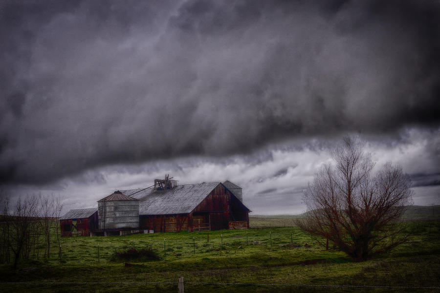 Storm Over Barn Photograph by Robert Woodward