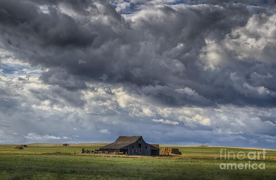 Storm Over Barn Photograph by Steve Triplett