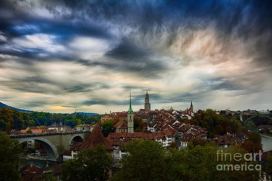 Summer Photograph - Storm over Bern by Kitty Bern