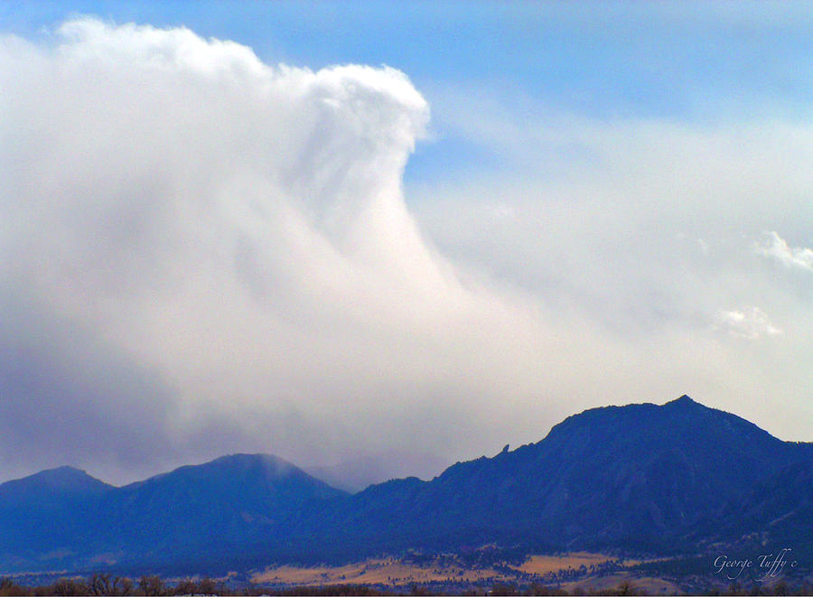 Storm over Boulder Photograph by George Tuffy