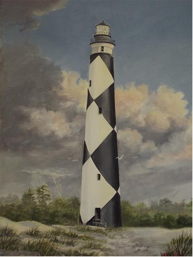 Landscape Painting - Storm Over Cape Fear by Wanda Dansereau Landscape Painting - Storm Over Cape Fear by Wanda Dansereau