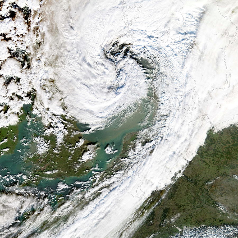 Storm Over Northern Europe Photograph by Nasa/science Photo Library