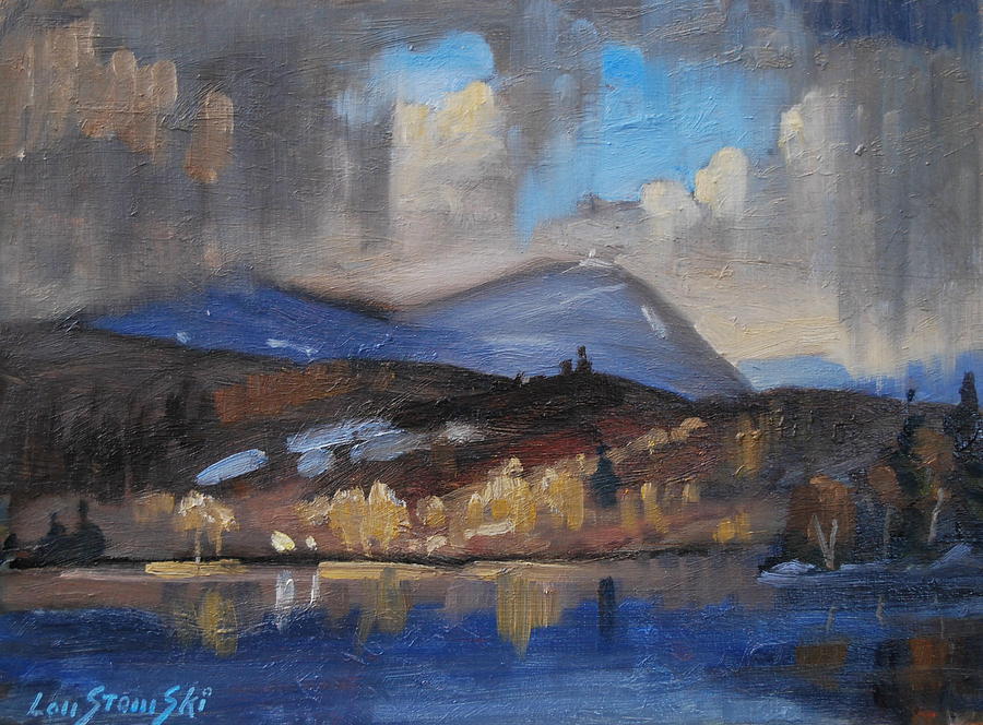 Storm Over Pontoosuc Lake Painting by Len Stomski