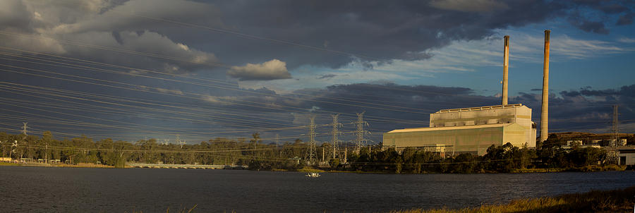 Storm Over Power Station Photograph