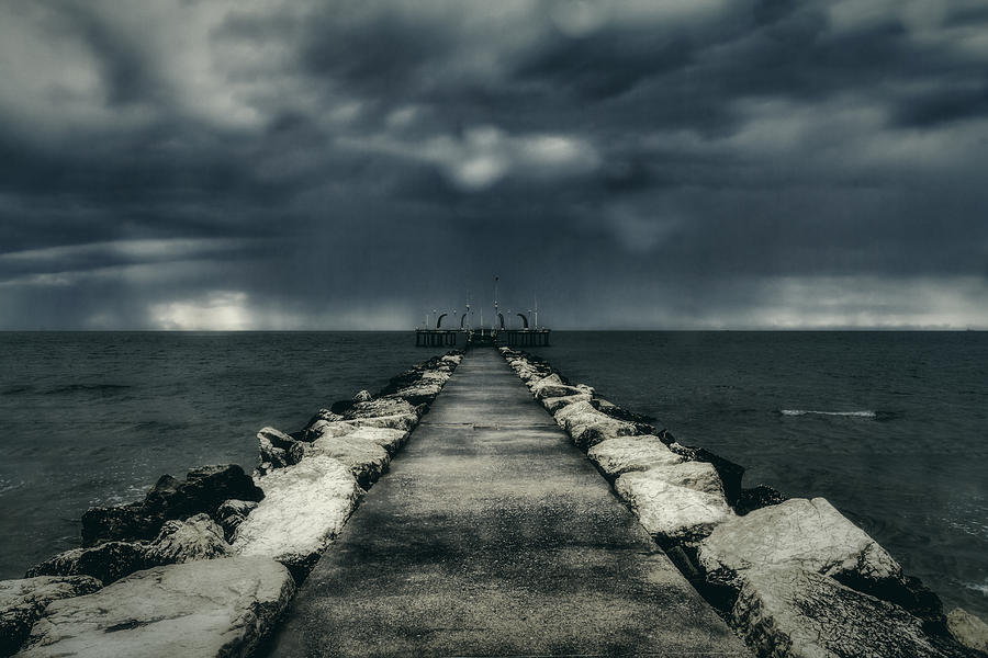 Storm over the sea Photograph by Roberto Pagani