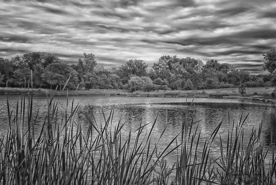 Surrealism Photograph - Storm Passing The Pond In BW by Thomas Woolworth